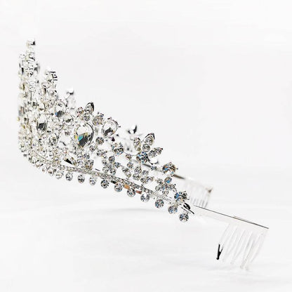 Rhinestone Crown Bridal Wedding Tiara Big Crown Wedding Tiara Crown - Shanilia