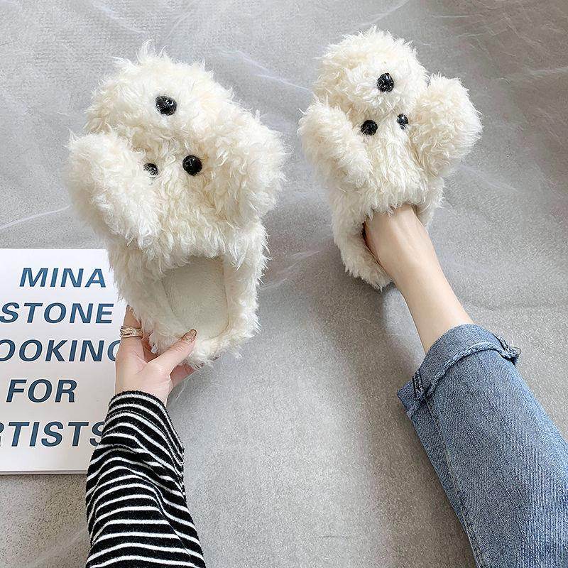 Soft & Warm Winter Couple Slippers - Cotton & Wool Women's Indoor Shoes - Shanilia