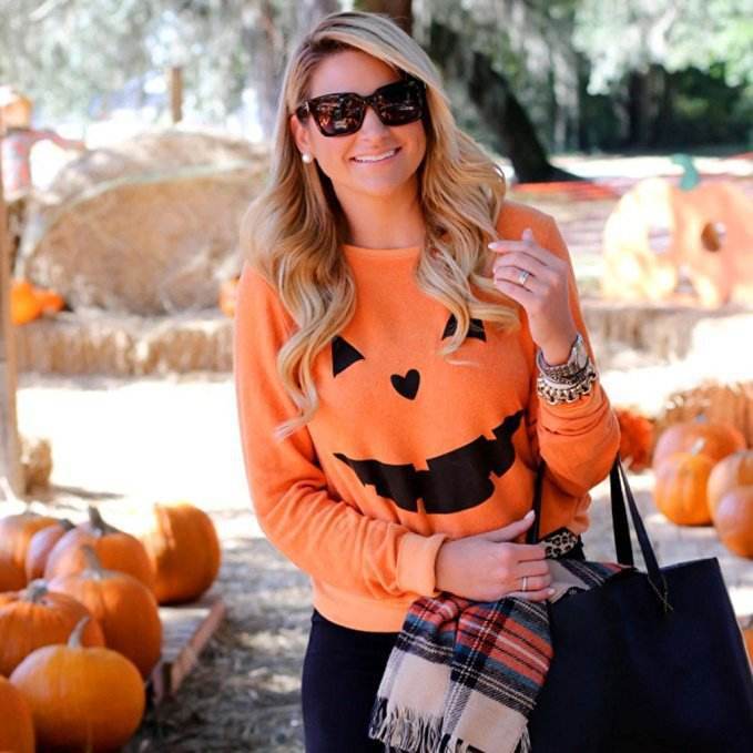 Halloween Party Pumpkin Sweater - Shanilia