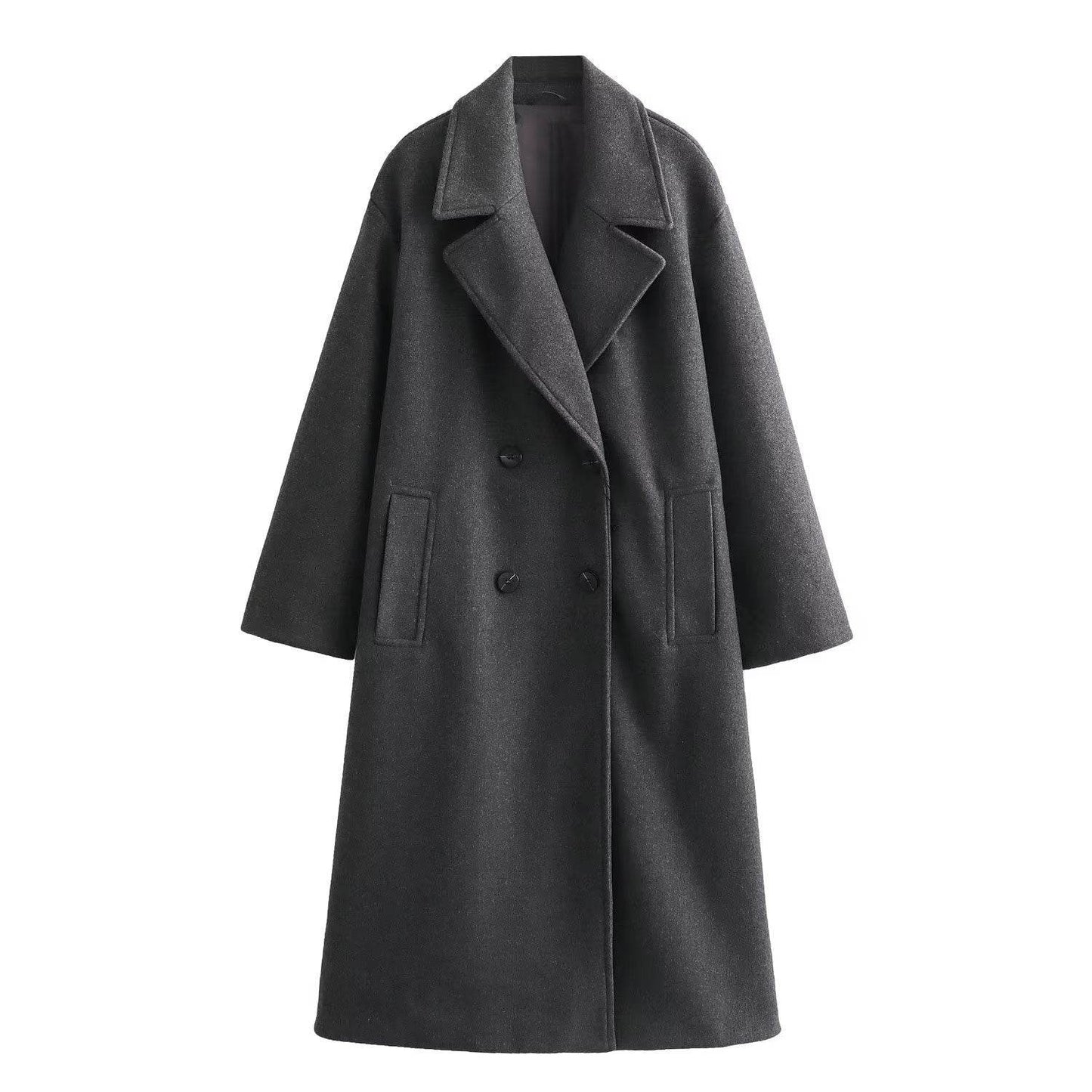 Women's Soft Loose Woolen Overcoat Coat - Shanilia