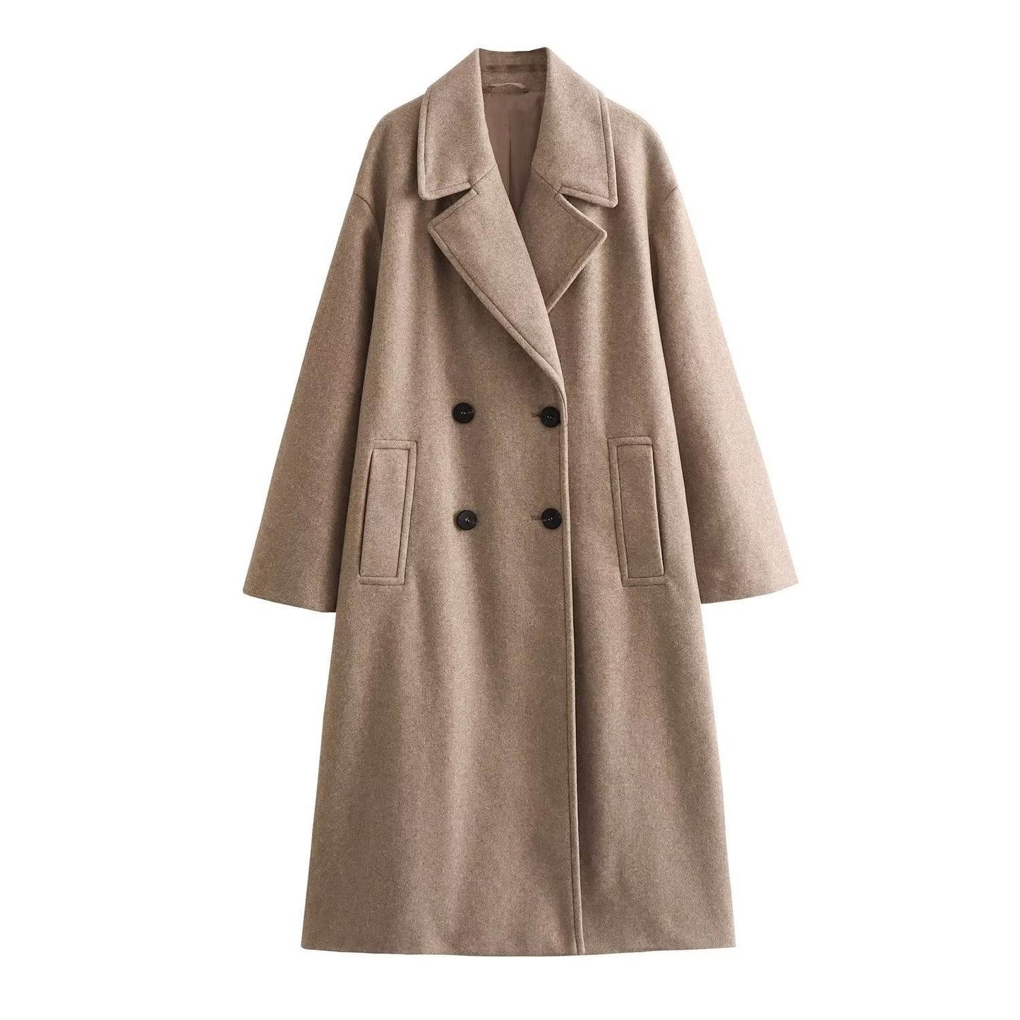 Women's Soft Loose Woolen Overcoat Coat - Shanilia