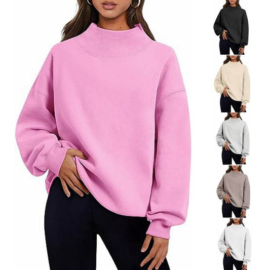 Women's Thick Warm Pullover Sweatshirt Round Neck Hoodie - Shanilia