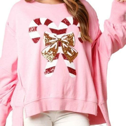 Women's Christmas Sequins Long Sleeve Pullover Hoodie - Shanilia