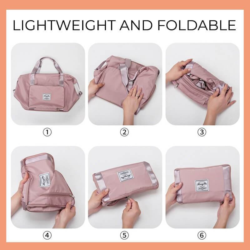 Waterproof Foldable Travel Bag for Women - Perfect for Gym & Weekend Getaways