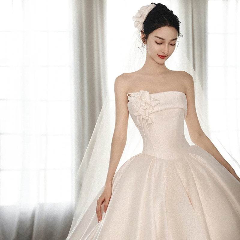 Stunning Strapless Dress with Big Train - Shanilia