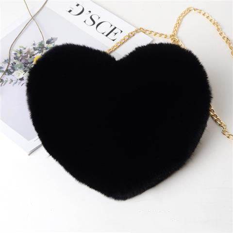 Love Bags For Women Plush Chain Shoulder Bags Valentine's Day Party Bag - Shanilia