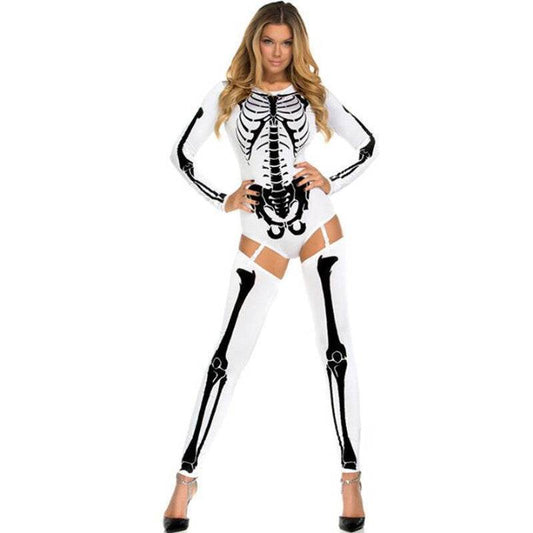 Halloween Cosplay Costume Skull Zombie Uniform - Shanilia