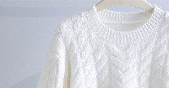 Cable-knit Sweater Women's Design Sense Loose - Shanilia