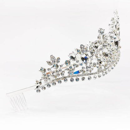 Rhinestone Crown Bridal Wedding Tiara Big Crown Wedding Tiara Crown - Shanilia