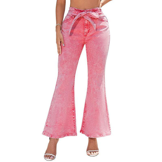 Solid Color Versatile Slim Women's Flare Pants - Shanilia