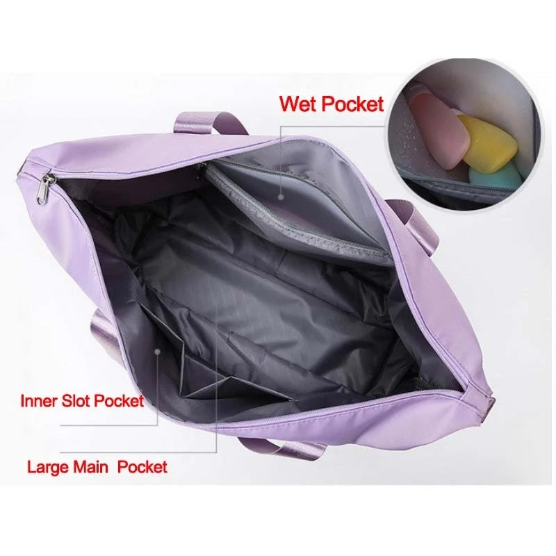 Waterproof Foldable Travel Bag for Women - Perfect for Gym & Weekend Getaways