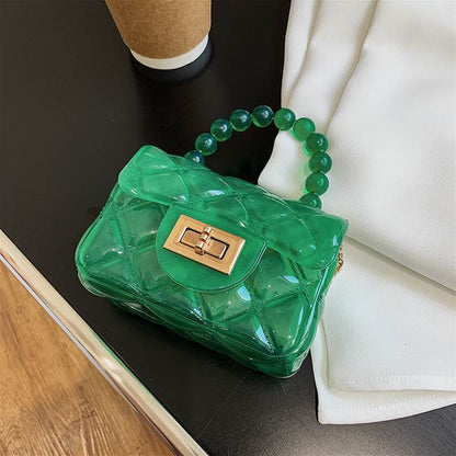 Pearl Handheld Transparent Jelly Bag - Shanilia