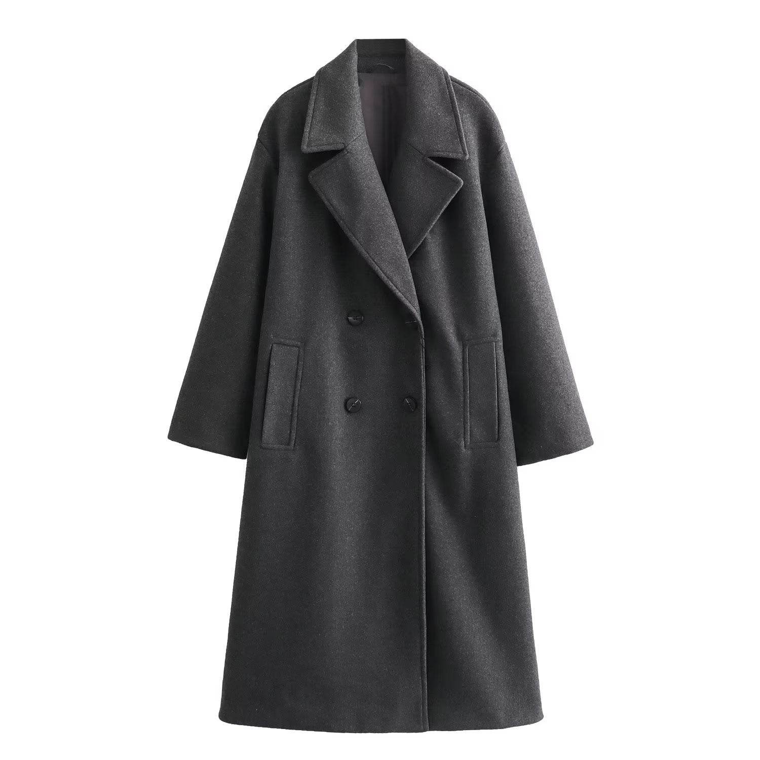 Women's Soft Loose Woolen Overcoat Coat - Shanilia