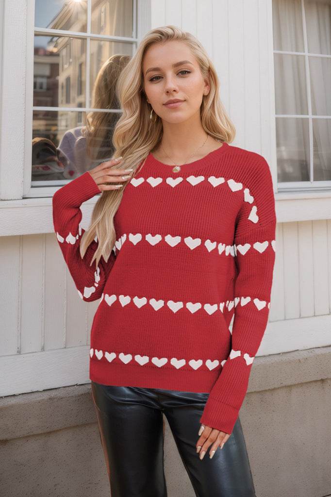 Valentine's Day Love Pullover Women's Knitwear - Shanilia