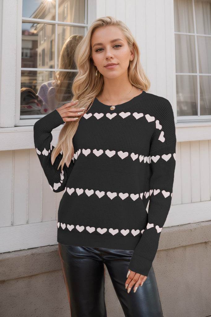 Valentine's Day Love Pullover Women's Knitwear - Shanilia