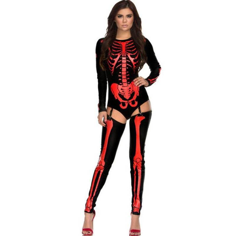 Halloween Cosplay Costume Skull Zombie Uniform - Shanilia