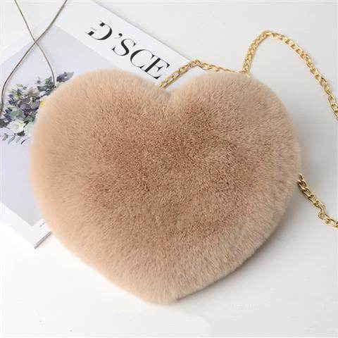 Love Bags For Women Plush Chain Shoulder Bags Valentine's Day Party Bag - Shanilia