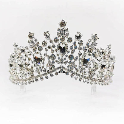 Rhinestone Crown Bridal Wedding Tiara Big Crown Wedding Tiara Crown - Shanilia