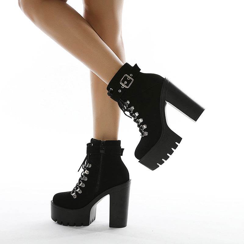 Women's Belt Buckle Stage Booties - Shanilia