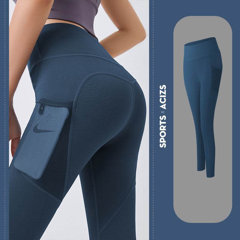 Yoga Pants Women With Pocket Leggings Sport Girl Gym Leggings Women Tummy Control Jogging Tights Female Fitness Pants - Shanilia