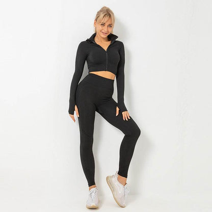 Three-piece Stretch Fitness Pants Sports Yoga Suit - Shanilia