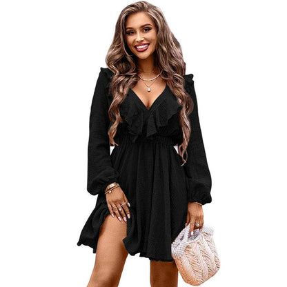 Women's Fashion Solid Color Dress - Shanilia