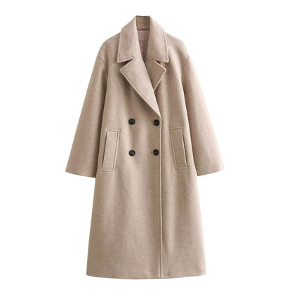 Women's Soft Loose Woolen Overcoat Coat - Shanilia