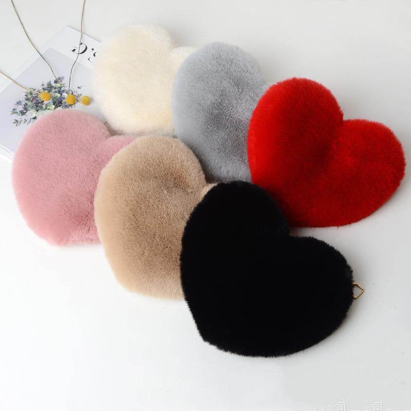 Love Bags For Women Plush Chain Shoulder Bags Valentine's Day Party Bag - Shanilia