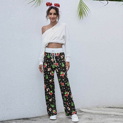 Casual Drawstring Trousers | Pants With Elk Christmas - Shanilia