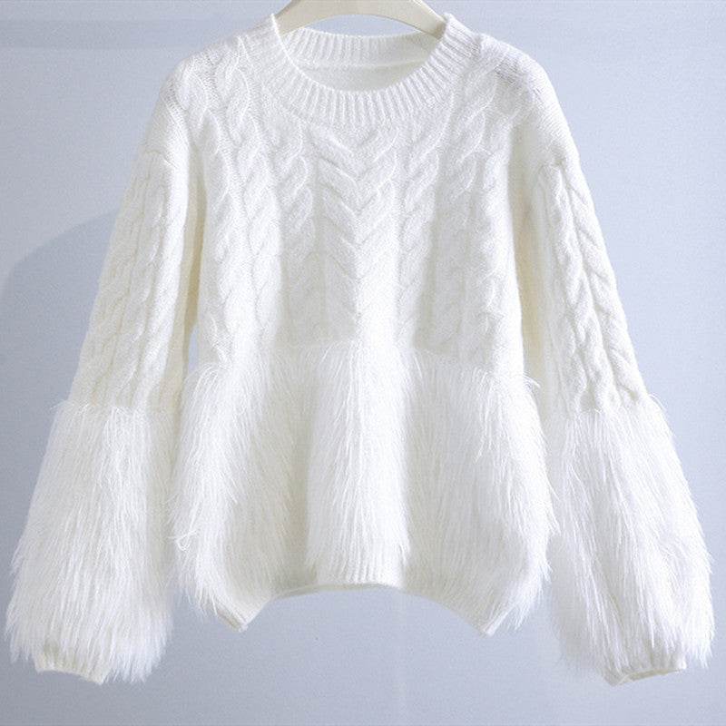 Cable-knit Sweater Women's Design Sense Loose - Shanilia