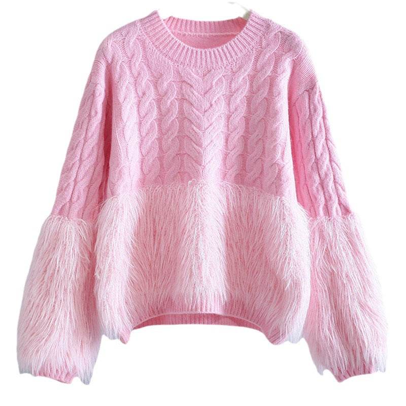 Cable-knit Sweater Women's Design Sense Loose - Shanilia