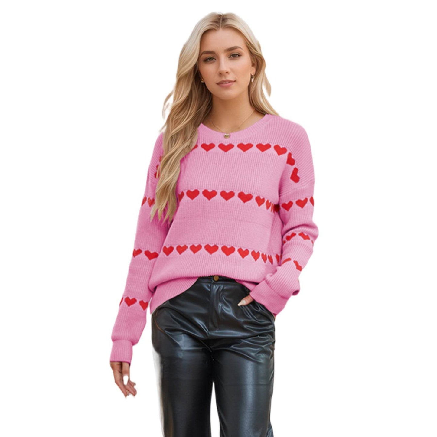 Valentine's Day Love Pullover Women's Knitwear - Shanilia