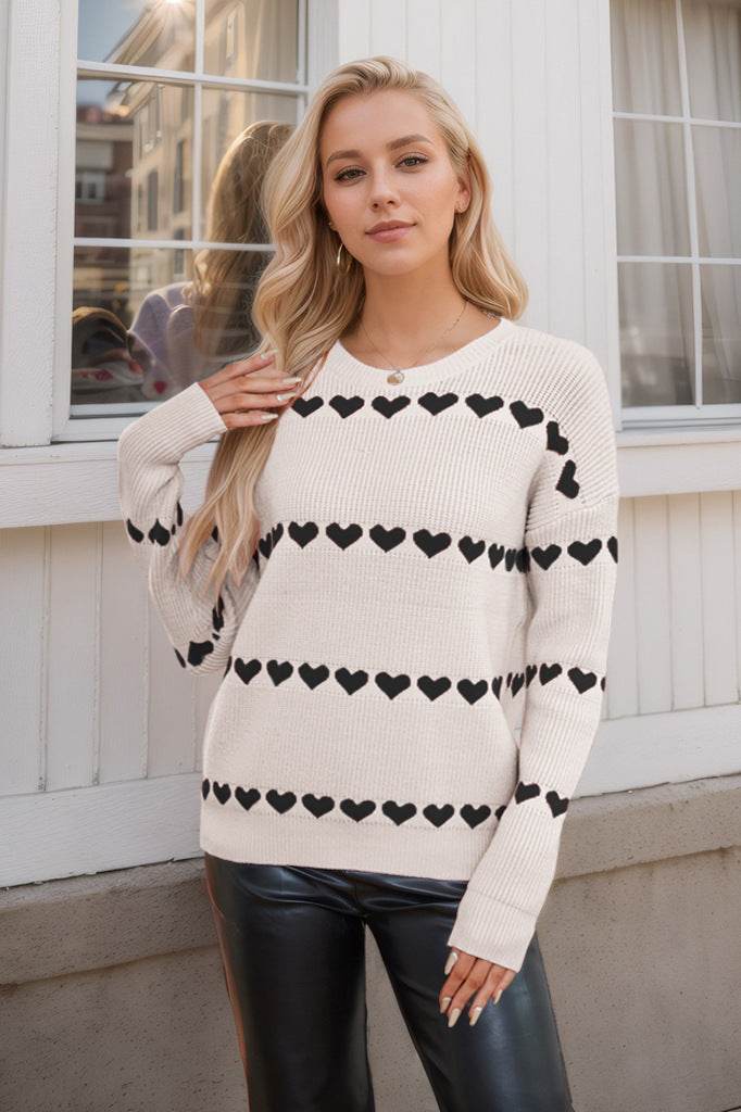 Valentine's Day Love Pullover Women's Knitwear - Shanilia