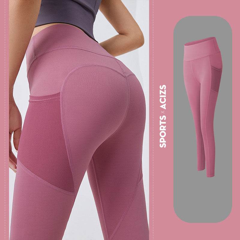 Yoga Pants Women With Pocket Leggings Sport Girl Gym Leggings Women Tummy Control Jogging Tights Female Fitness Pants - Shanilia