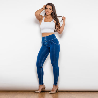 Shascullfites Melody High Waist Jeans - Push Up Effect, Butt Lifting Jeggings for Women