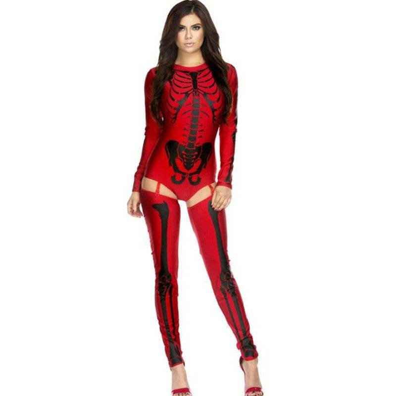 Halloween Cosplay Costume Skull Zombie Uniform - Shanilia