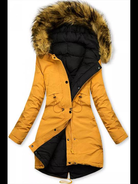 European and American Style Women's Cotton-Padded Clothes Warm Coat Mid-Length - Shanilia