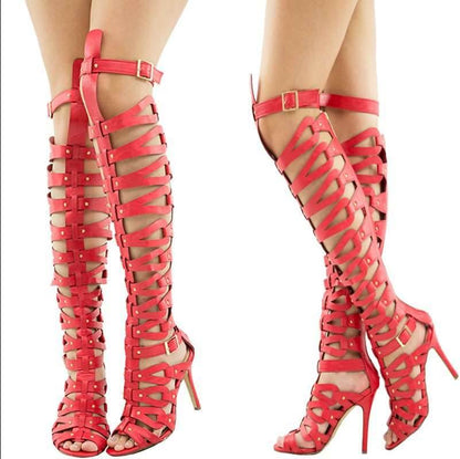 European And American Fashion Hollow Punk Rivet Personality Cool Boots - Shanilia