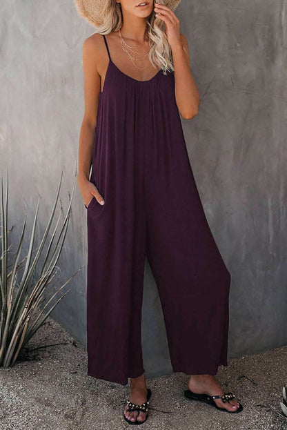 Women's Loose Sleeveless Jumpsuits Romper With Pockets | Long Pant Summer - Shanilia