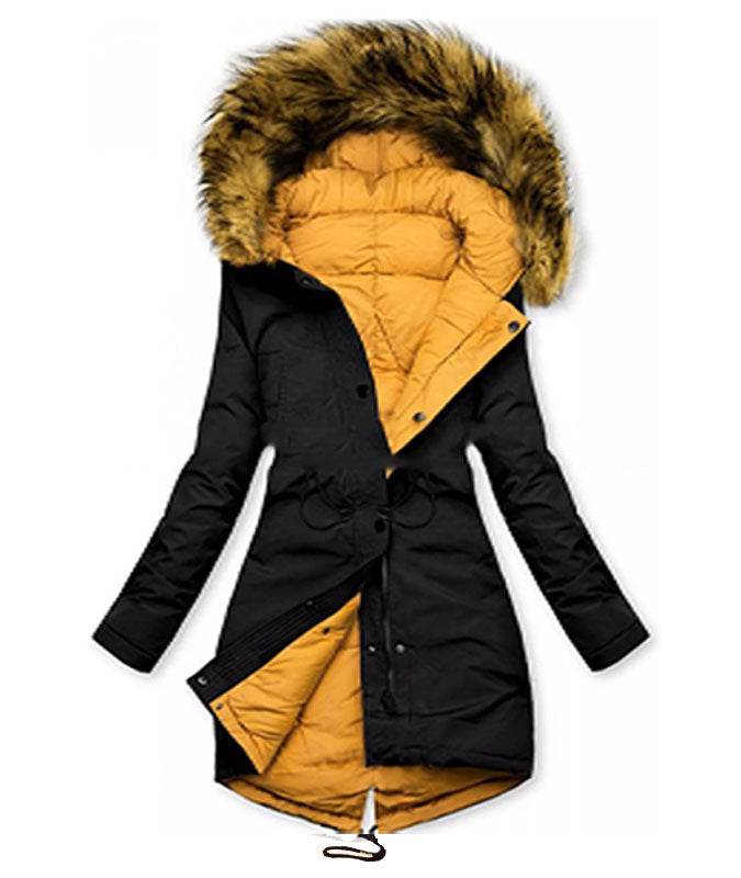 European and American Style Women's Cotton-Padded Clothes Warm Coat Mid-Length - Shanilia