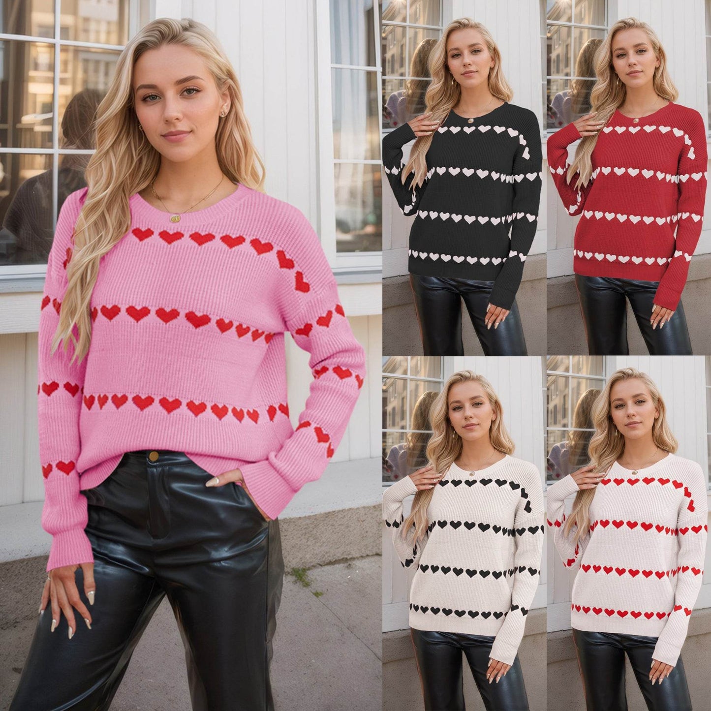 Valentine's Day Love Pullover Women's Knitwear - Shanilia