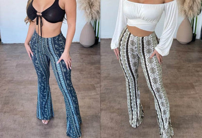 Stylish High Elastic Slim Fit Women's Print Pants | Sexy Trousers - Shanilia