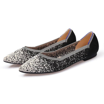 Women's Soft Flyknit Pointed Flat Shoes | Fashionable & Comfortable - Shanilia