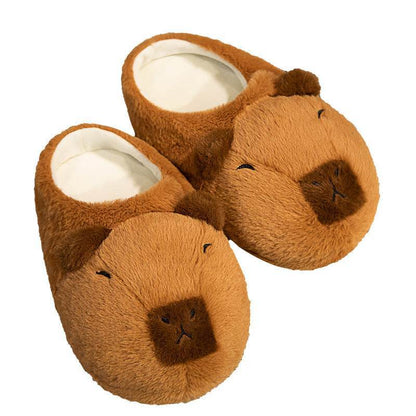 Cute Winter Girls' Home Shoes | Capybara Plush Slippers - Shanilia