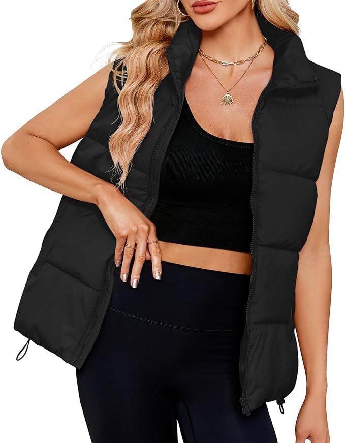 Women's Sleeveless Stand-up Collar Thermal Down Cotton-padded Vest - Shanilia