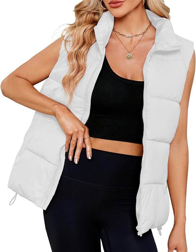 Women's Sleeveless Stand-up Collar Thermal Down Cotton-padded Vest - Shanilia