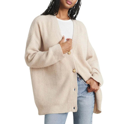 Women's Solid Color Cardigan Sweater Coat | Comfort and Style - Shanilia