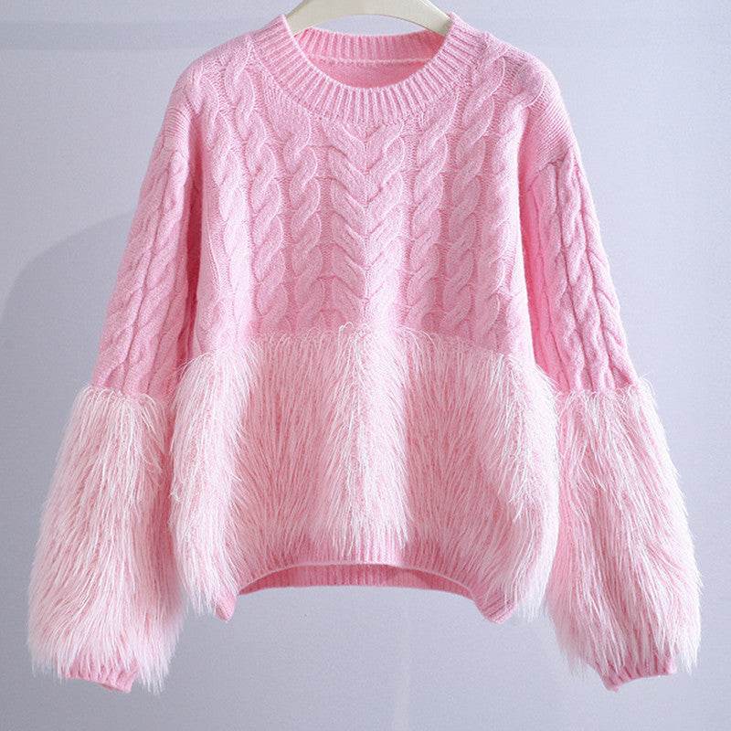 Cable-knit Sweater Women's Design Sense Loose - Shanilia