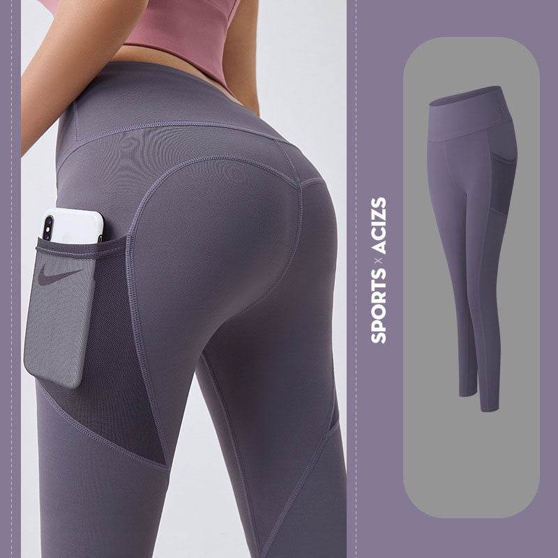 Yoga Pants Women With Pocket Leggings Sport Girl Gym Leggings Women Tummy Control Jogging Tights Female Fitness Pants - Shanilia