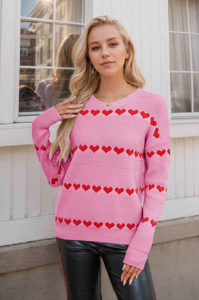 Valentine's Day Love Pullover Women's Knitwear - Shanilia